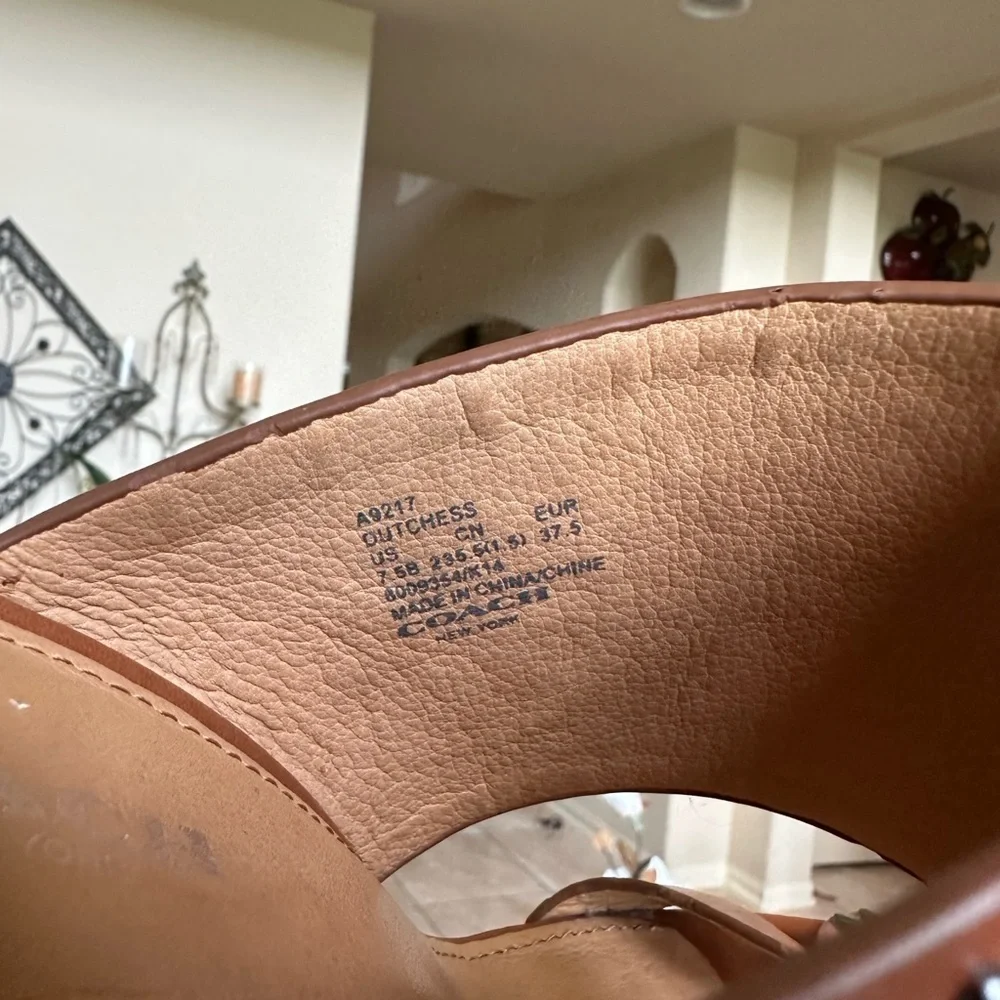 Coach Tan Studded Women's Sandals